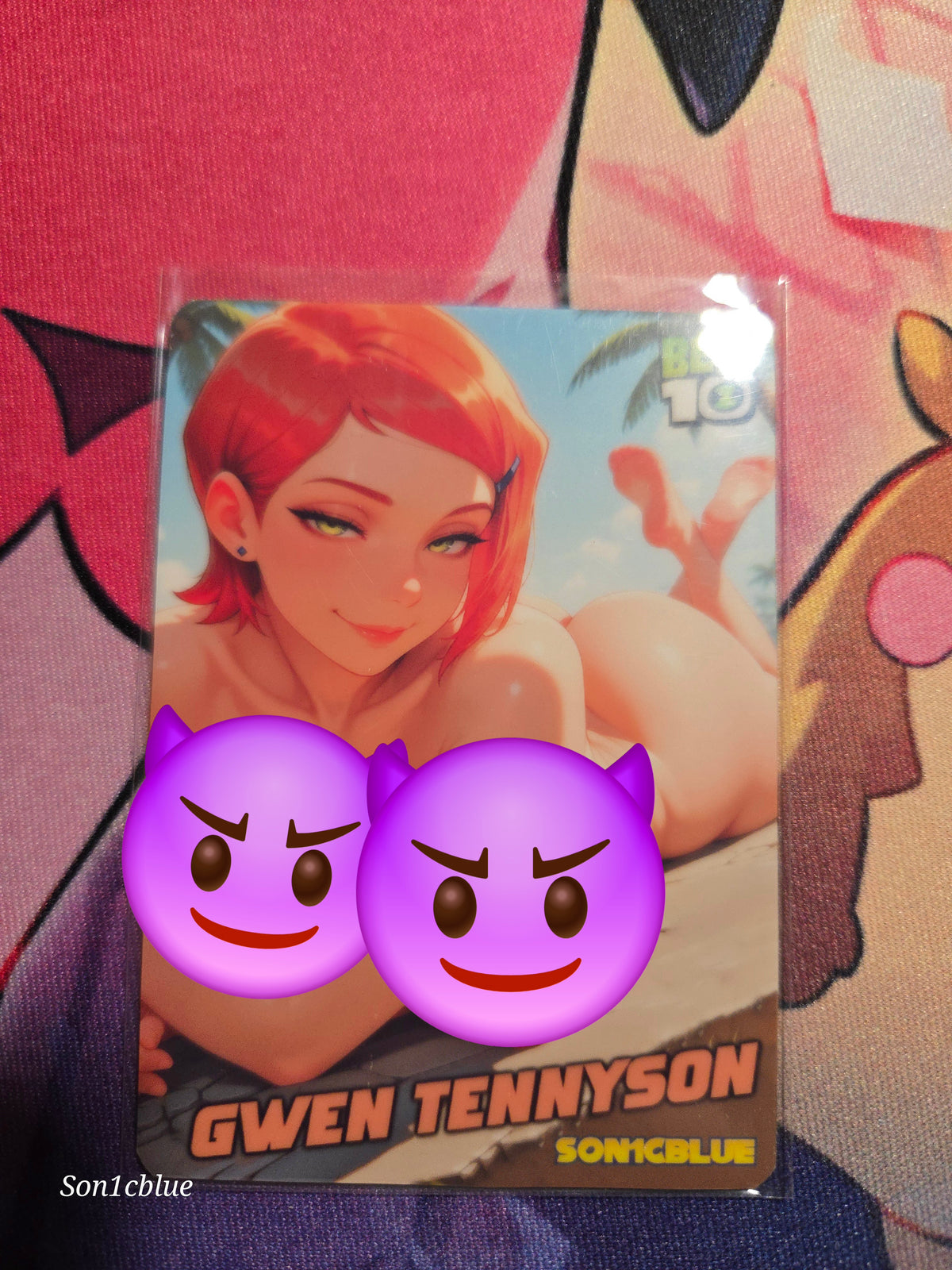 Gwen Tennyson Ben 10 Custom Glow Waifu card Feet art