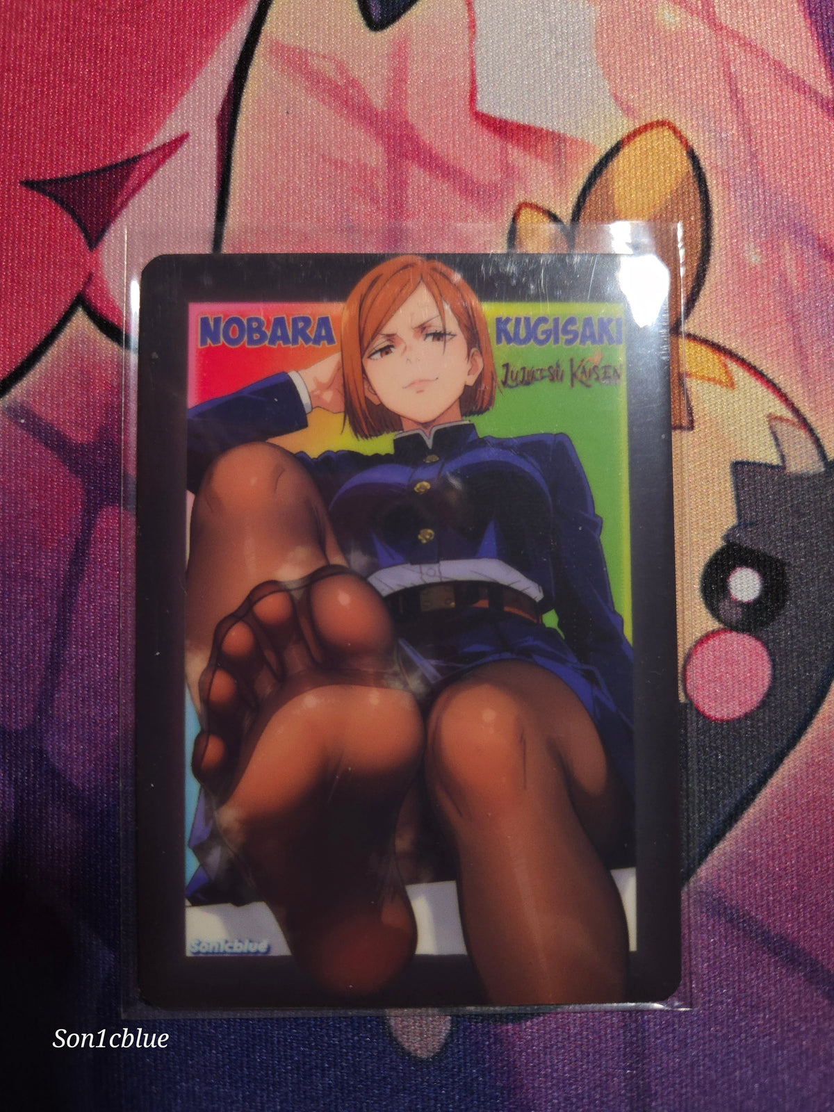 Nobara Kugisaki Jujutsu Kaisen  Custom Glow Waifu card Feet Art