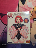 Black Widow Marvel Custom Glow Waifu card Feet Art