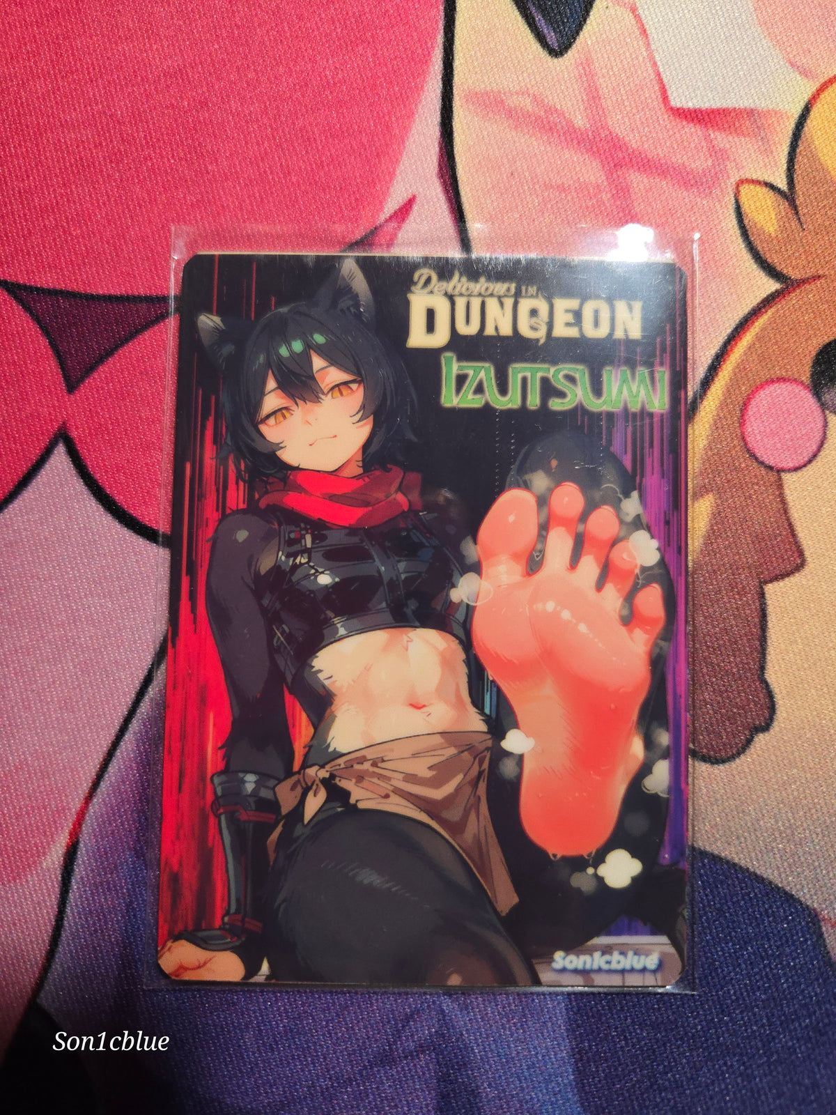 Izutsumi Delicious In Dungeon Custom Glow Waifu card Feet Art