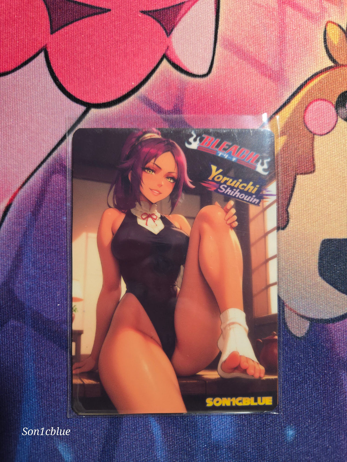 Yoruichi Shihouin Custom Bleach Glow Waifu card Feet art 4