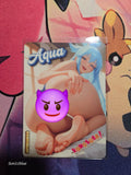 Aqua Konosuba Custom Glow Waifu card Feet Art 5