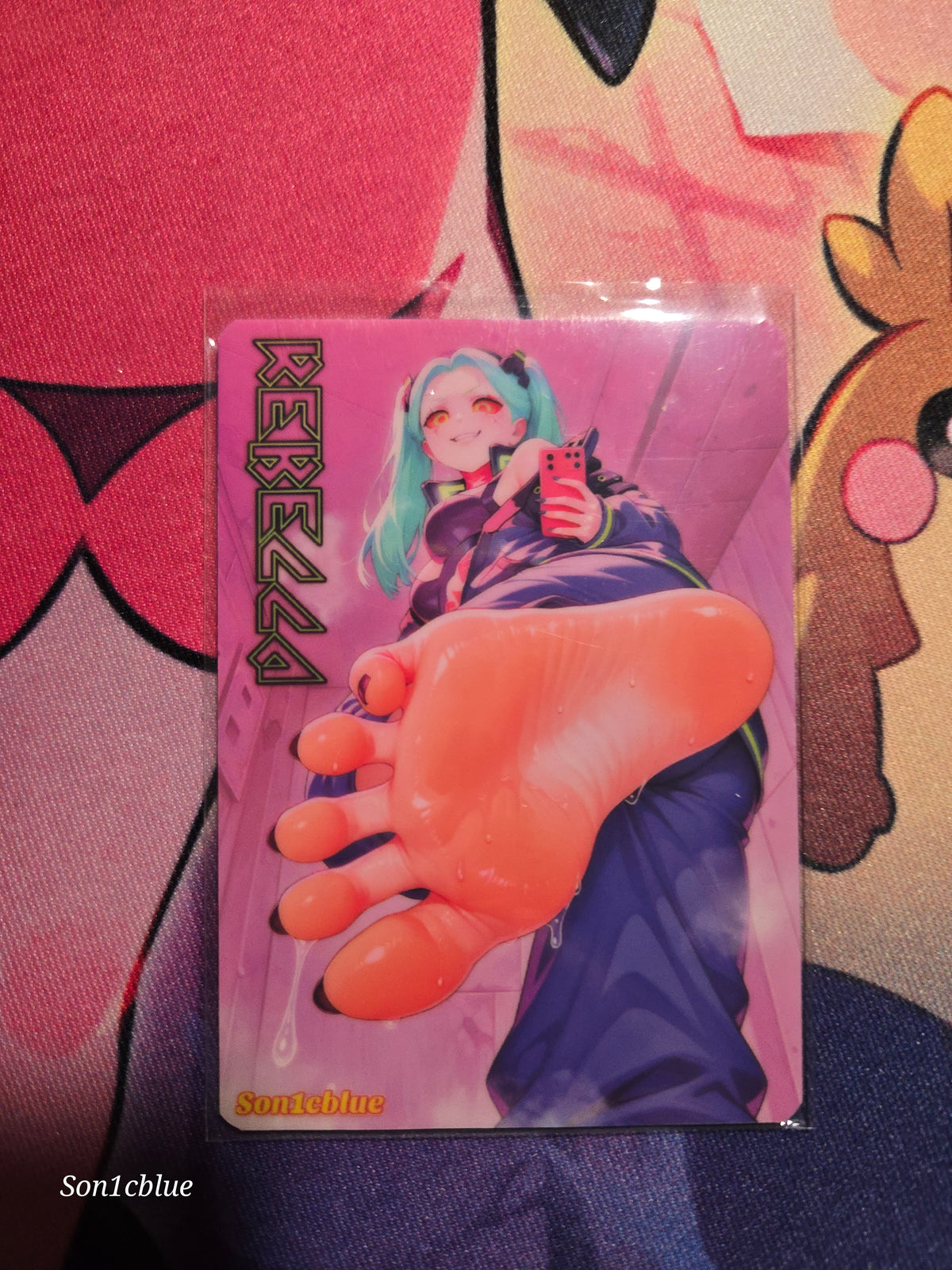Rebecca Cyberpunk Edgerunners Custom Glow Waifu card Feet Art 2
